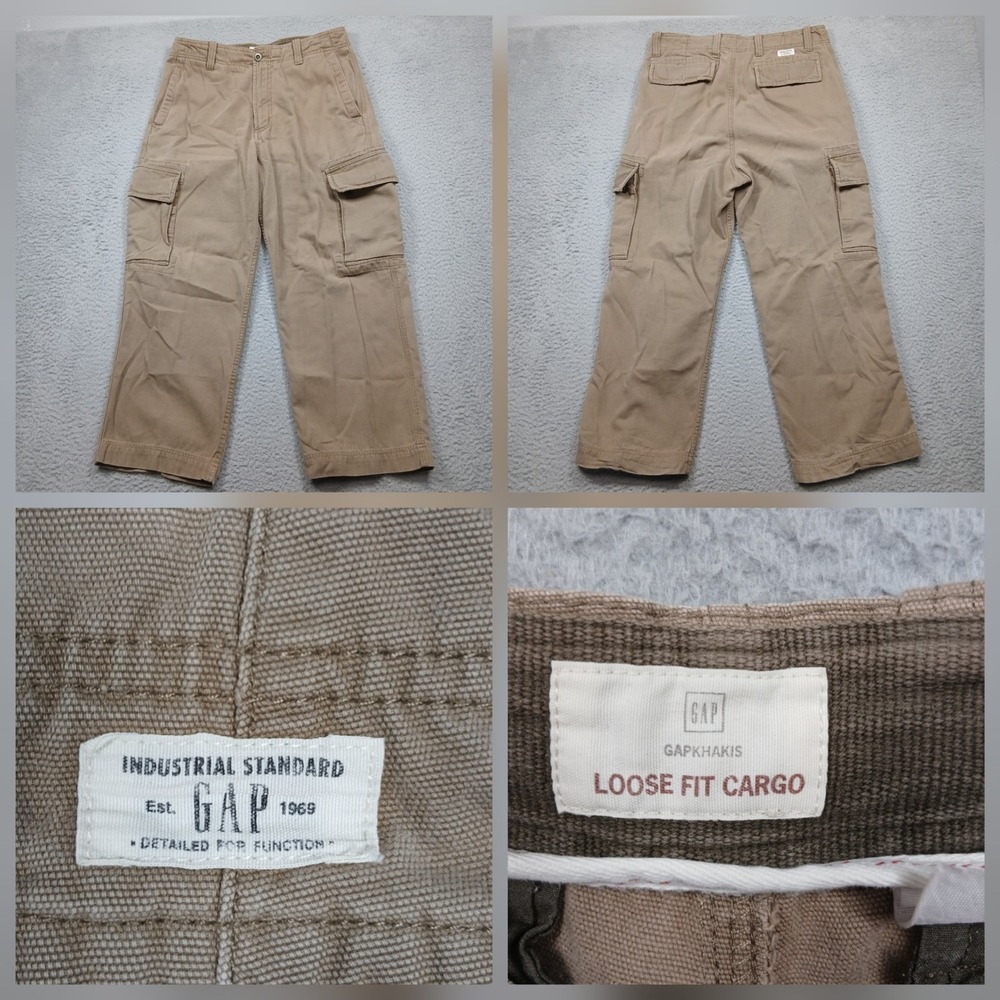 GAP Loose Fit Cargo Pants Men's Khaki‎ Workwear Style SIZE 38